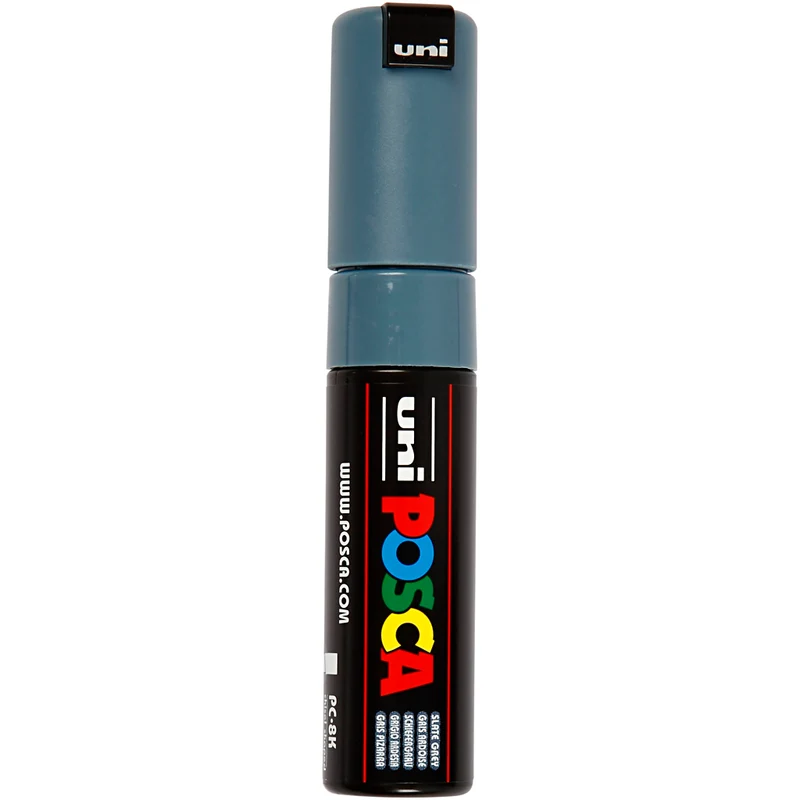 Posca Marker , Nr. PC-8K, Strichstärke 8 mm, breit, Schiefergrau, 1 Stk [HOB-278096]