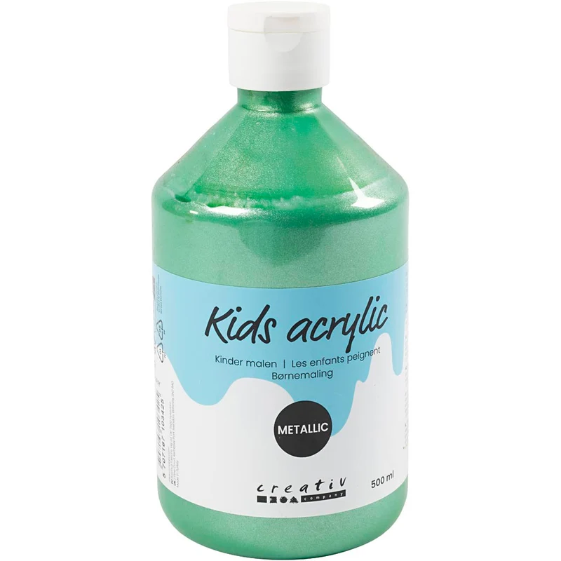 Acrylfarbe metallic, Metallic, Hellgrün, 500 ml/ 1 Fl. [HOB-32224]
