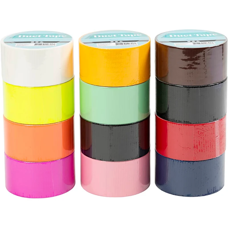 Klebeband, Einfarbig, B 48 mm, Sortierte Farben, 12x5 m/ 1 Pck [HOB-24680]