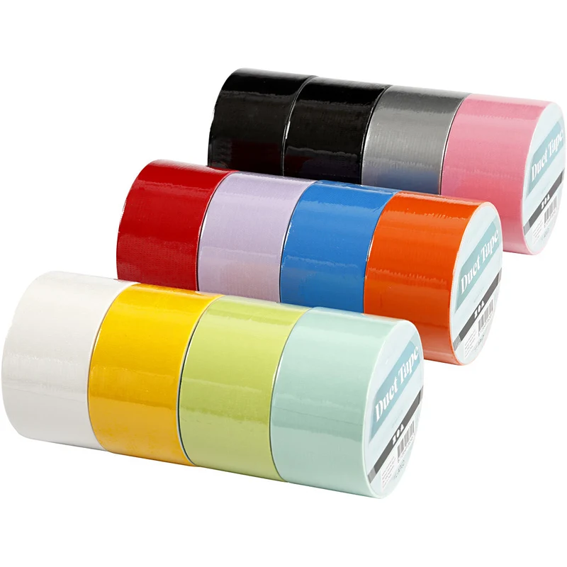 Klebeband, Einfarbig, B 48 mm, Sortierte Farben, 12x5 m/ 1 Pck [HOB-24680]