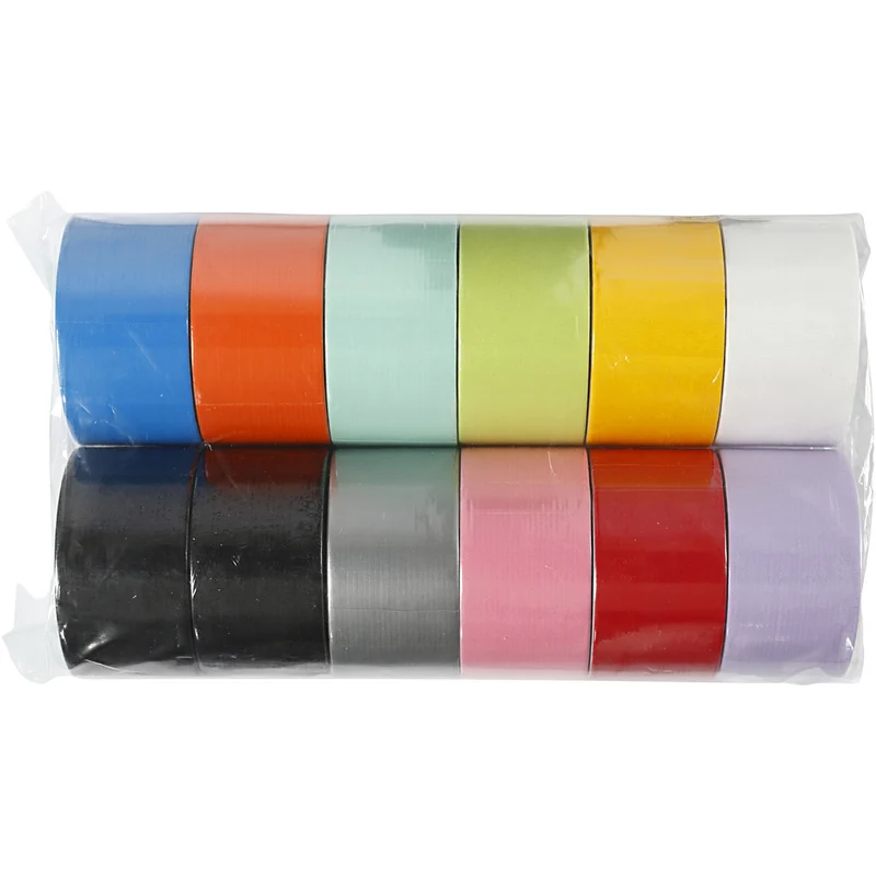 Klebeband, Einfarbig, B 48 mm, Sortierte Farben, 12x5 m/ 1 Pck [HOB-24680]