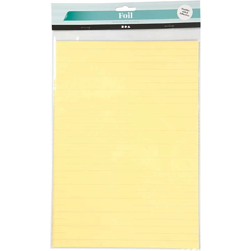 Doppelseitige Klebefolie , Blatt 210x297 mm, 5 Bl./ 1 Pck [HOB-246721]