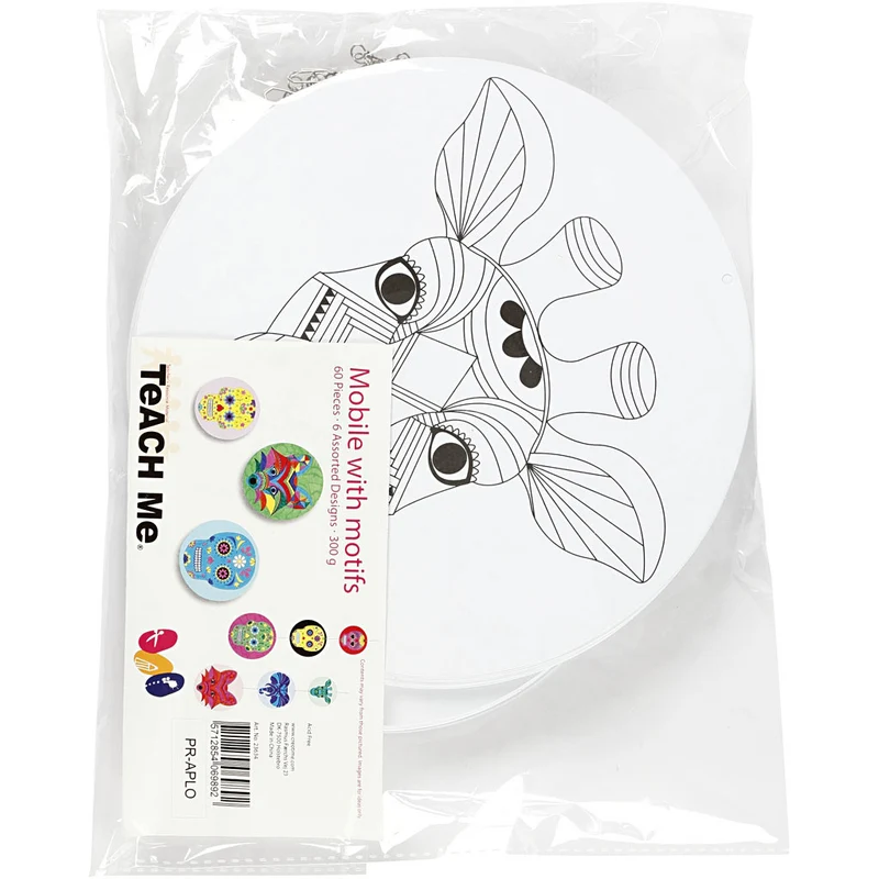 Mobile mit Motivdruck, D 12+15+18 cm, 300 g, Weiß, 20 Set/ 1 Pck [HOB-23634]