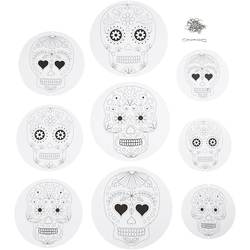 Mobile mit Motivdruck, D 12+15+18 cm, 300 g, Weiß, 3 Set/ 1 Pck [HOB-236290]