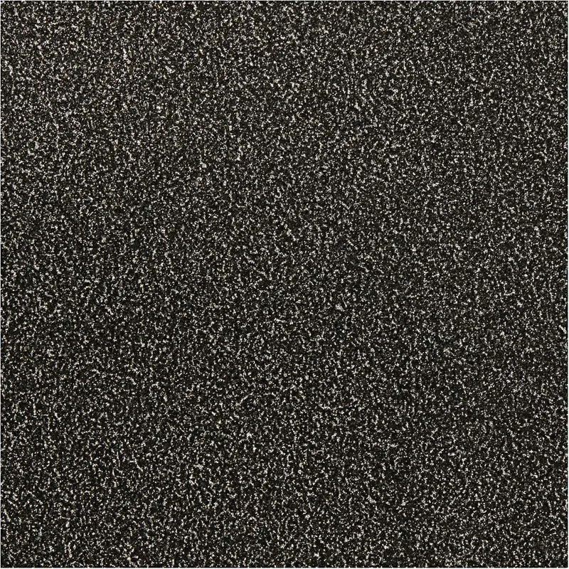 Glitzerfolie, B 35 cm, Dicke 110 my, Schwarz, 2 m/ 1 Rolle [HOB-21056]