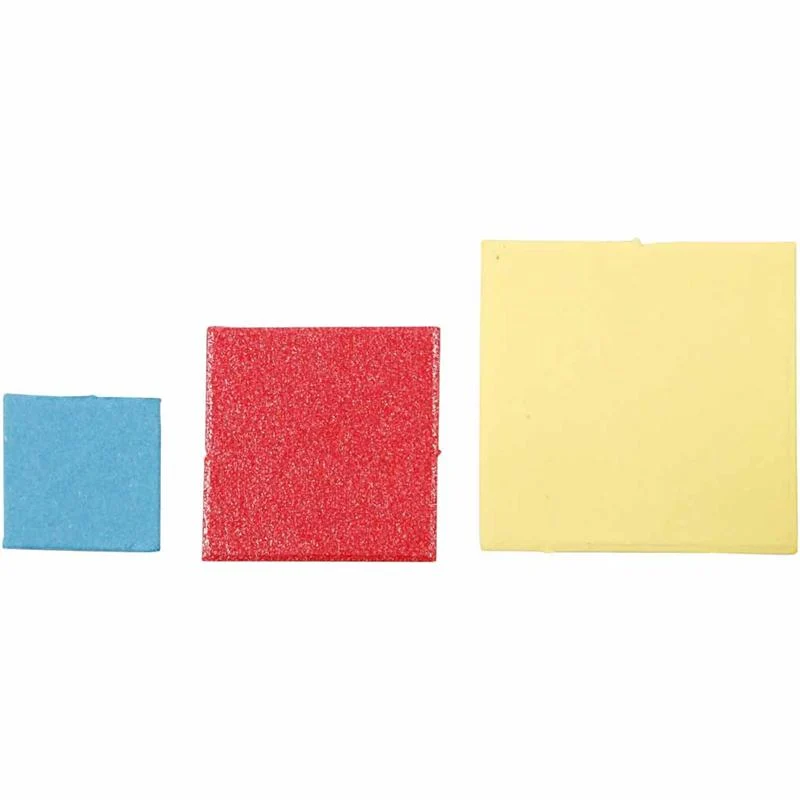 Karton-Mosaik, Quadrat, Größe 10+15+20 mm, 180 g/ 1 Pck [HOB-21012]