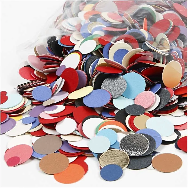 Karton-Mosaik, Rund, D 10+15+20 mm, 180 g/ 1 Pck [HOB-21009]