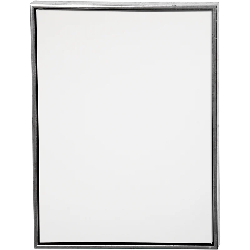 Leinwand mit Holzrahmen, Größe 60x80 cm, 360 g, Antiksilber, Weiß, 1 Stk [HOB-25763]