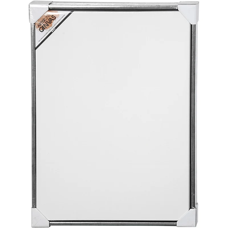 Leinwand mit Holzrahmen, Größe 60x80 cm, 360 g, Antiksilber, Weiß, 1 Stk [HOB-25763]