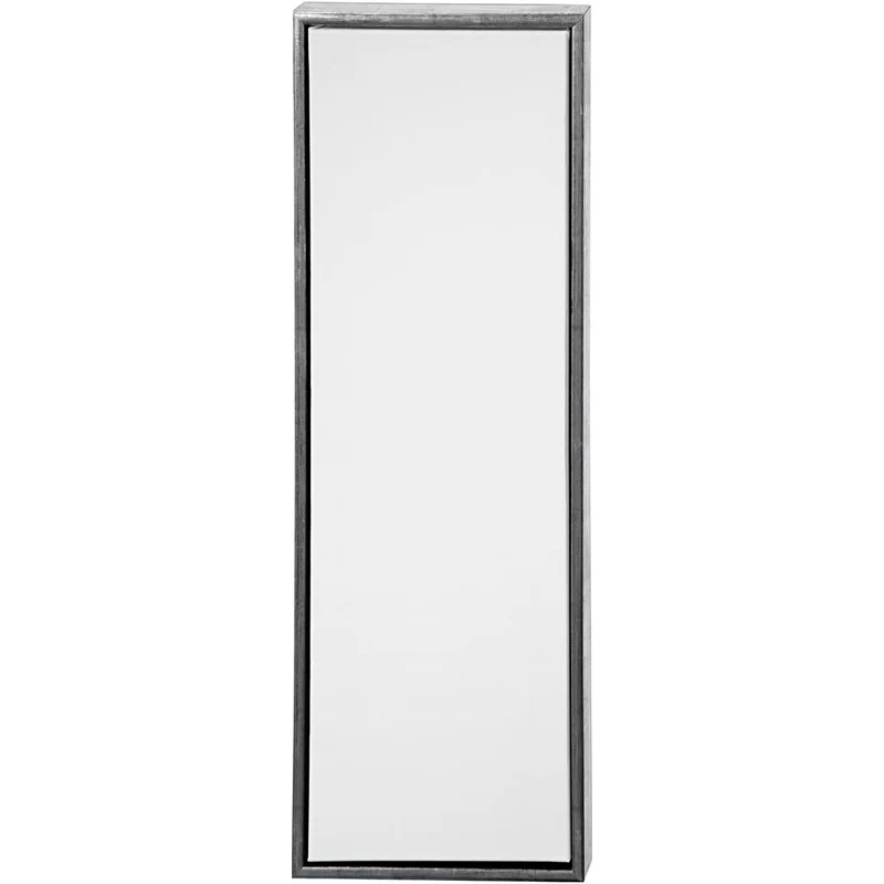 Leinwand mit Holzrahmen, Größe 30x90 cm, 360 g, Antiksilber, Weiß, 1 Stk [HOB-25761]