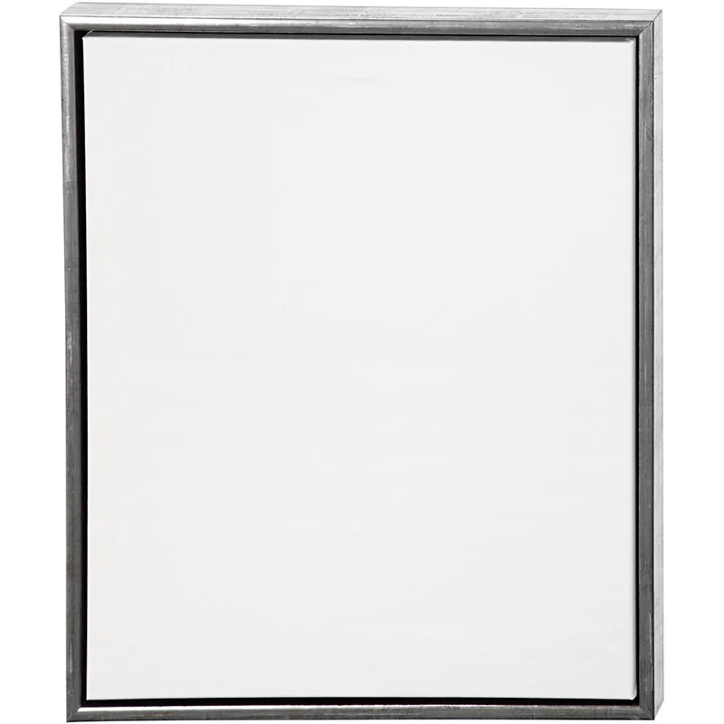 Leinwand mit Holzrahmen, Größe 50x60 cm, 360 g, Antiksilber, Weiß, 1 Stk [HOB-25760]