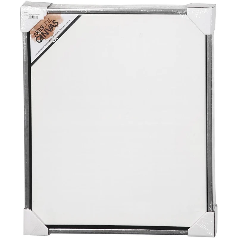 Leinwand mit Holzrahmen, Größe 50x60 cm, 360 g, Antiksilber, Weiß, 1 Stk [HOB-25760]
