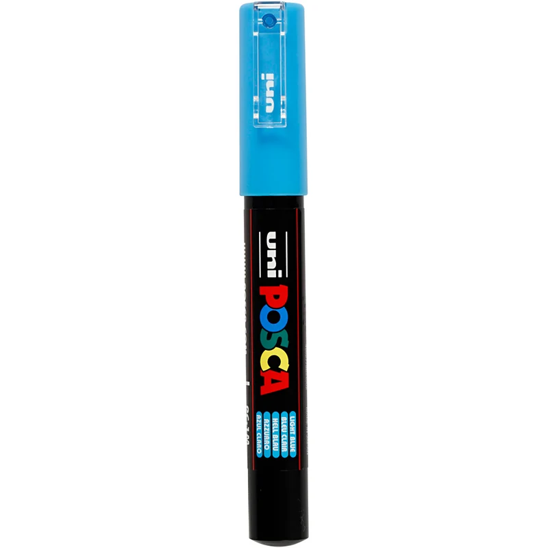 Posca Marker , Nr. PC-1M, Strichstärke 0,7 mm, extrafein, Hellblau, 1 Stk [HOB-273057]