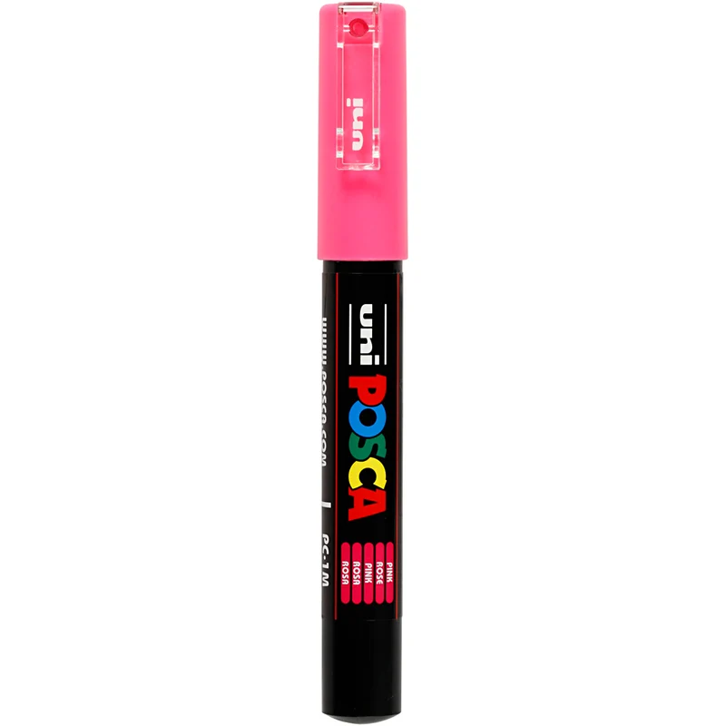 Posca Marker , Nr. PC-1M, Strichstärke 0,7 mm, extrafein, Pink, 1 Stk [HOB-273056]