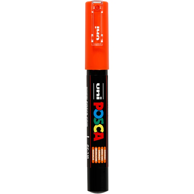 Posca Marker , Nr. PC-1M, Strichstärke 0,7 mm, extrafein, Orange, 1 Stk [HOB-273054]