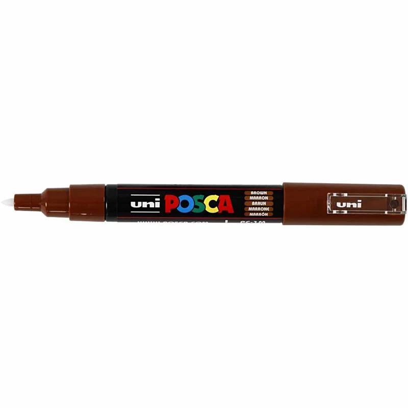 Posca Marker , Nr. PC-1M, Strichstärke 0,7 mm, extrafein, Braun, 1 Stk [HOB-273045]