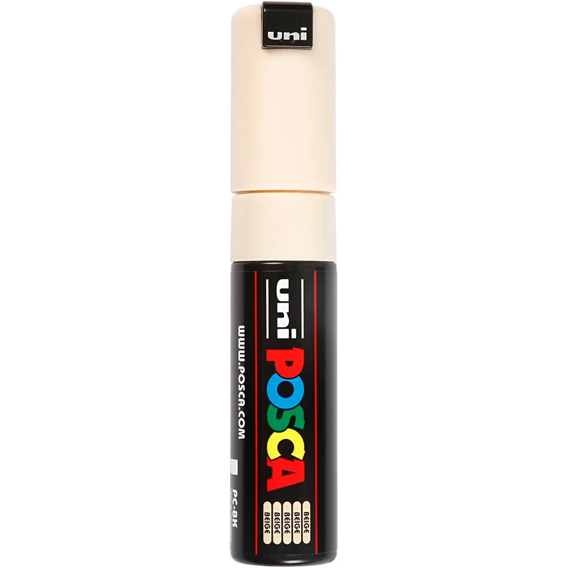 Posca Marker , Nr. PC-8K, Strichstärke 8 mm, breit, Beige, 1 Stk [HOB-278088]