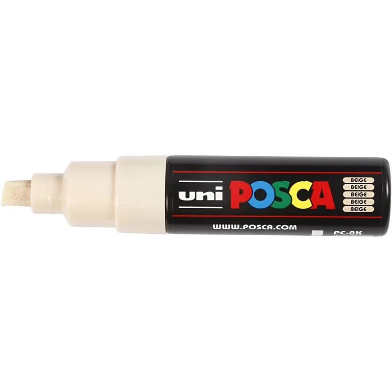 Posca Marker , Nr. PC-8K, Strichstärke 8 mm, breit, Beige, 1 Stk [HOB-278088]