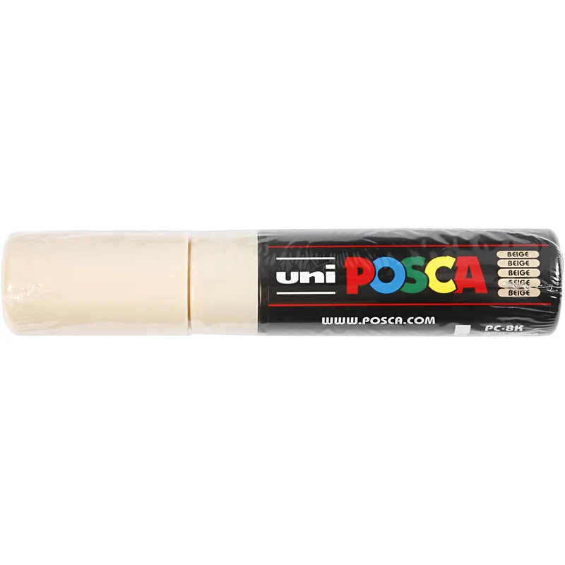 Posca Marker , Nr. PC-8K, Strichstärke 8 mm, breit, Beige, 1 Stk [HOB-278088]