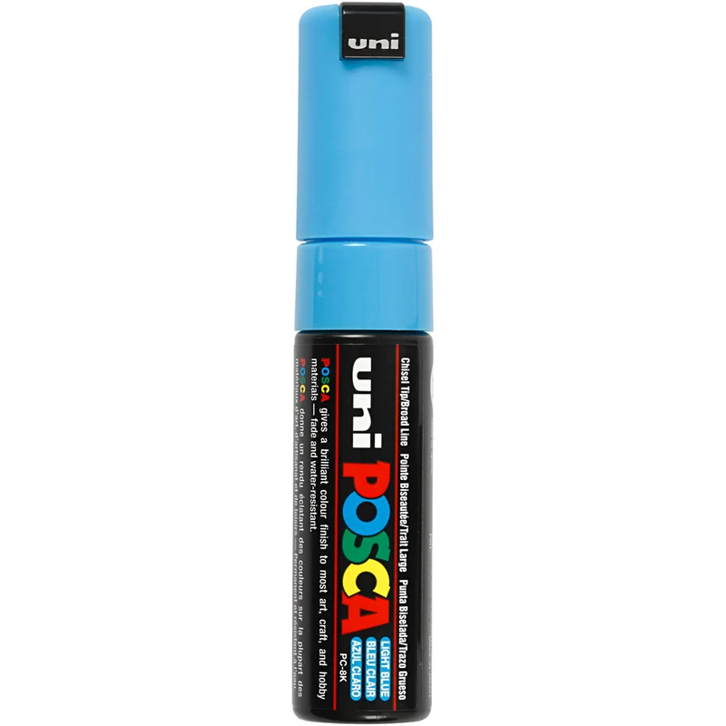 Posca Marker , Nr. PC-8K, Strichstärke 8 mm, breit, Hellblau, 1 Stk [HOB-278057]