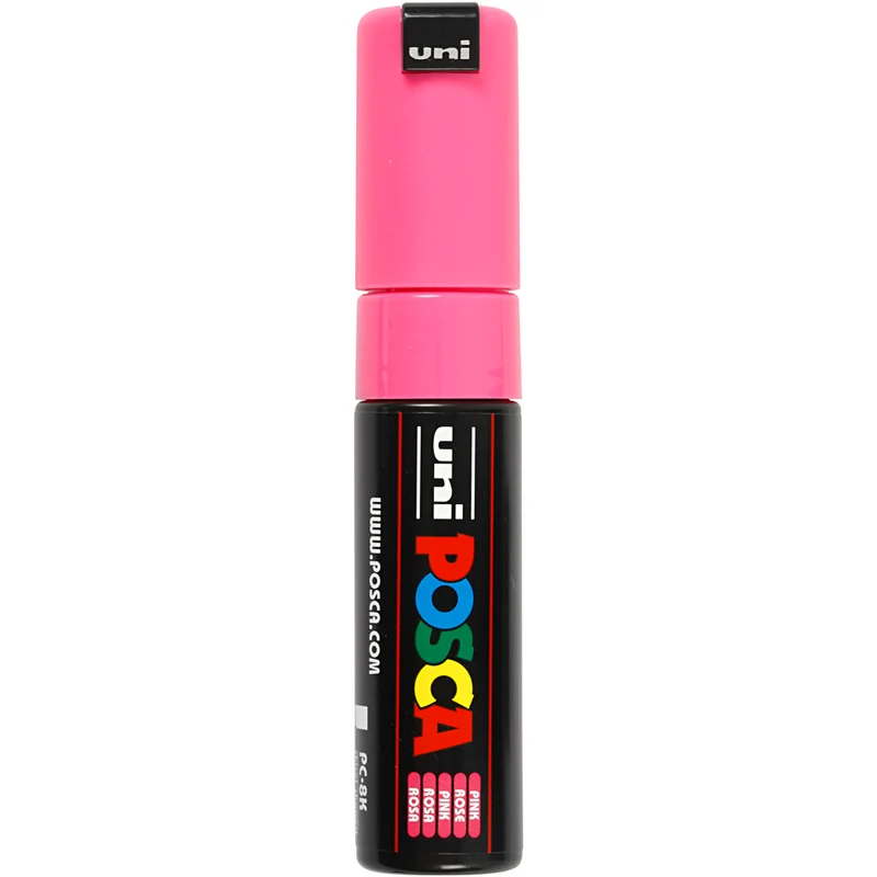 Posca Marker , Nr. PC-8K, Strichstärke 8 mm, breit, Pink, 1 Stk [HOB-278056]