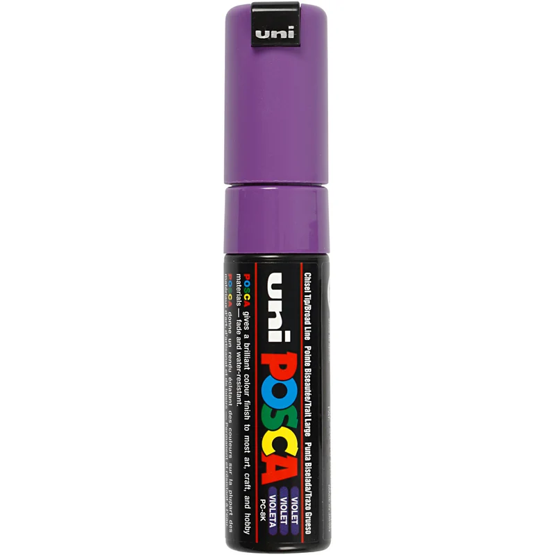 Posca Marker , Nr. PC-8K, Strichstärke 8 mm, breit, Violett, 1 Stk [HOB-278055]