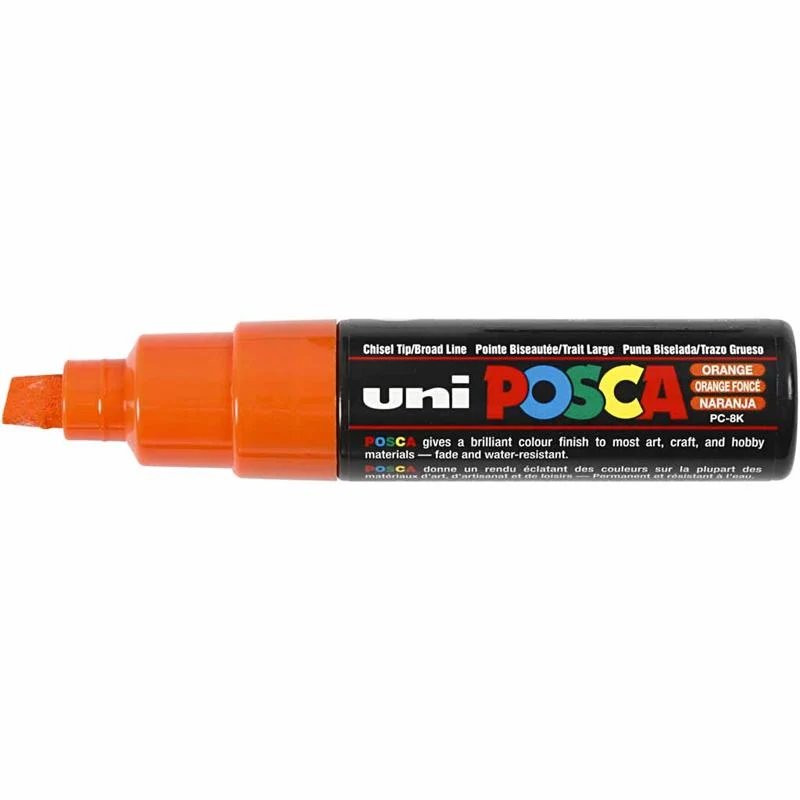 Posca Marker , Nr. PC-8K, Strichstärke 8 mm, breit, Orange, 1 Stk [HOB-278054]