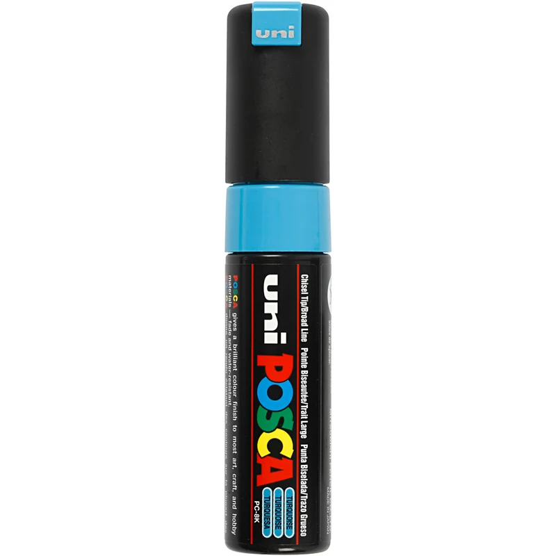 Posca Marker , Nr. PC-8K, Strichstärke 8 mm, breit, Türkis, 1 Stk [HOB-278051]