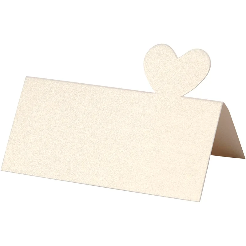 Tischkarte, Größe 8x8,5 cm, 120 g, Naturweiß, 20 Stk/ 1 Pck [HOB-23049]