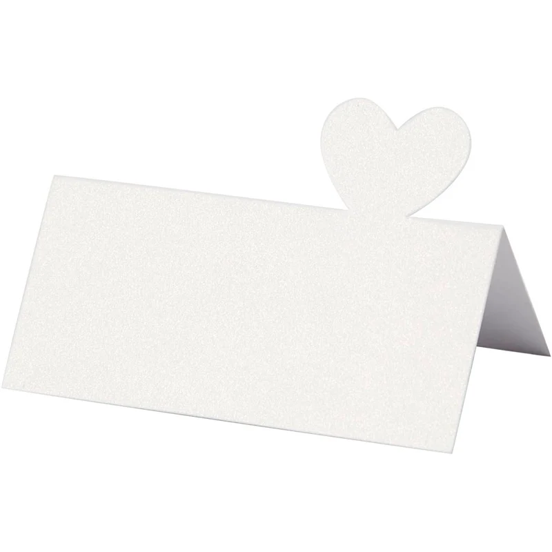 Tischkarte, Größe 8x8,5 cm, 120 g, Weiß, 20 Stk/ 1 Pck [HOB-23048]