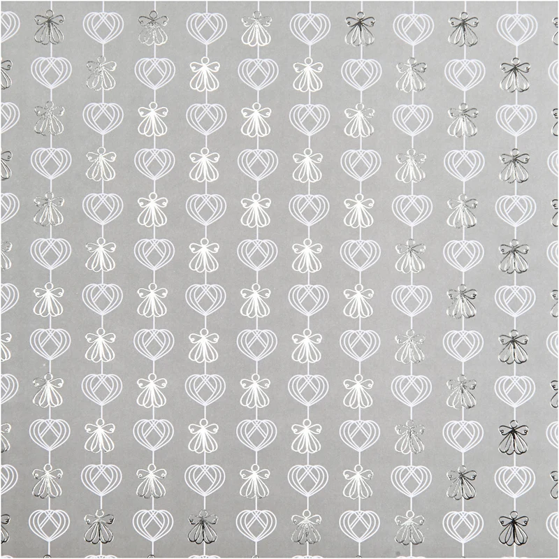 Design-Papier, Engel & Herzen, Blatt 30,5x30,5 cm, 180 g, Silber, 3 Bl./ 1 Pck [HOB-25345]