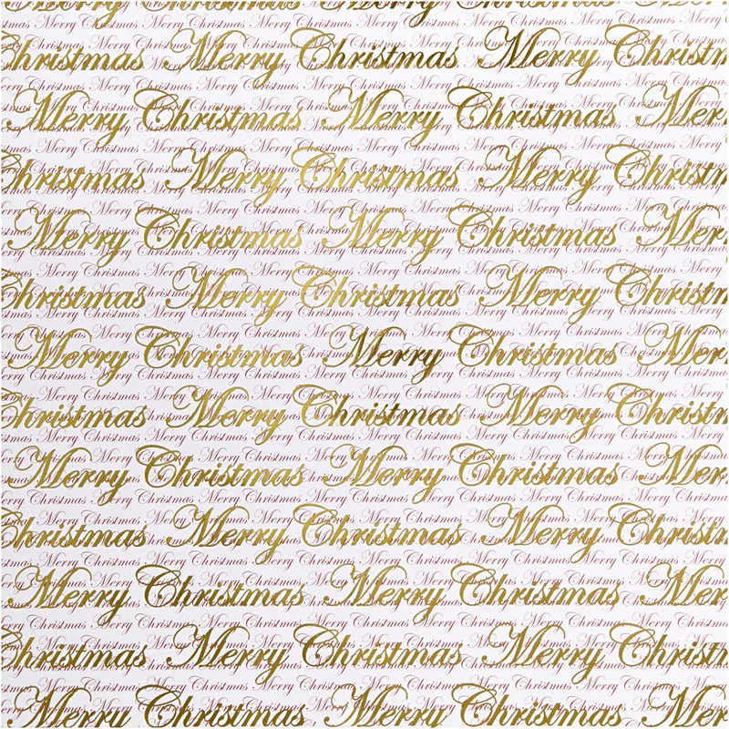 Design-Papier, Frohe Weihnachten & Punkte, Blatt 30,5x30,5 cm, 180 g, Gold, 3 Bl./ 1 Pck [HOB-25339]