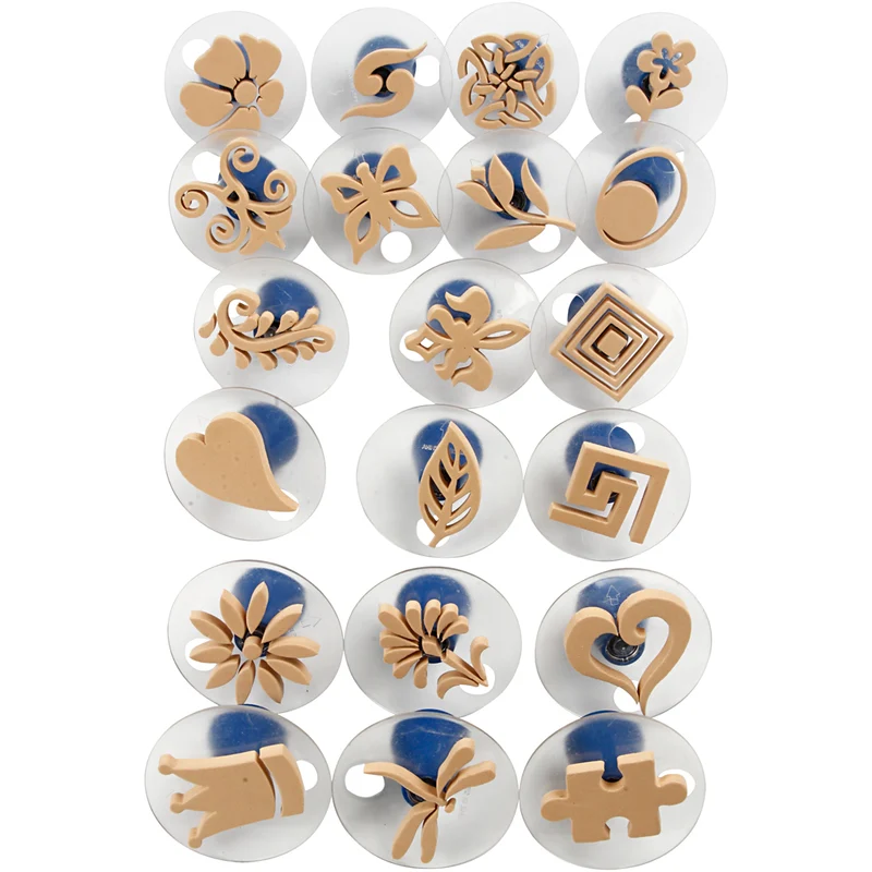Schaumstoff-Stempel mit Griff, Größe 3-6 cm, 20 Stk/ 1 Pck [HOB-28590]