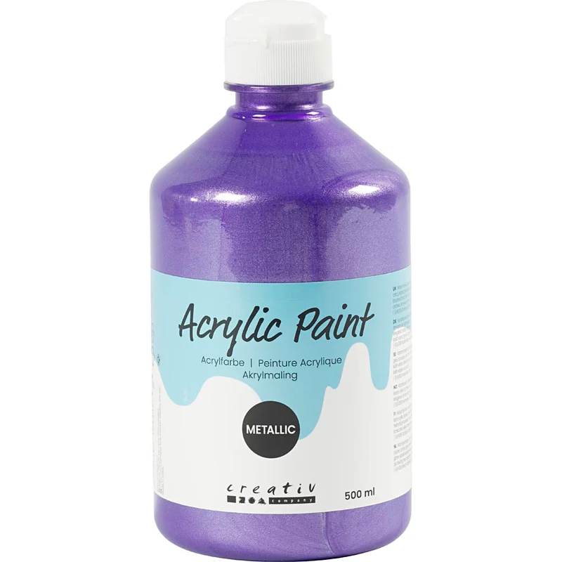 Acrylfarbe metallic, Metallic, Violett, 500 ml/ 1 Fl. [HOB-32218]