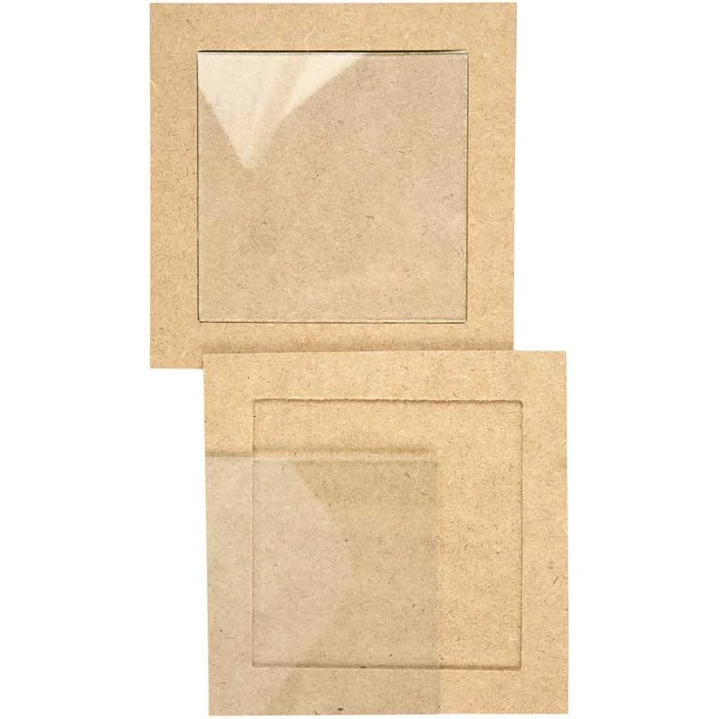 Untersetzer mit Glasplatte, Größe 15x15x0,5 cm, 6 Stk/ 1 Pck [HOB-23607]