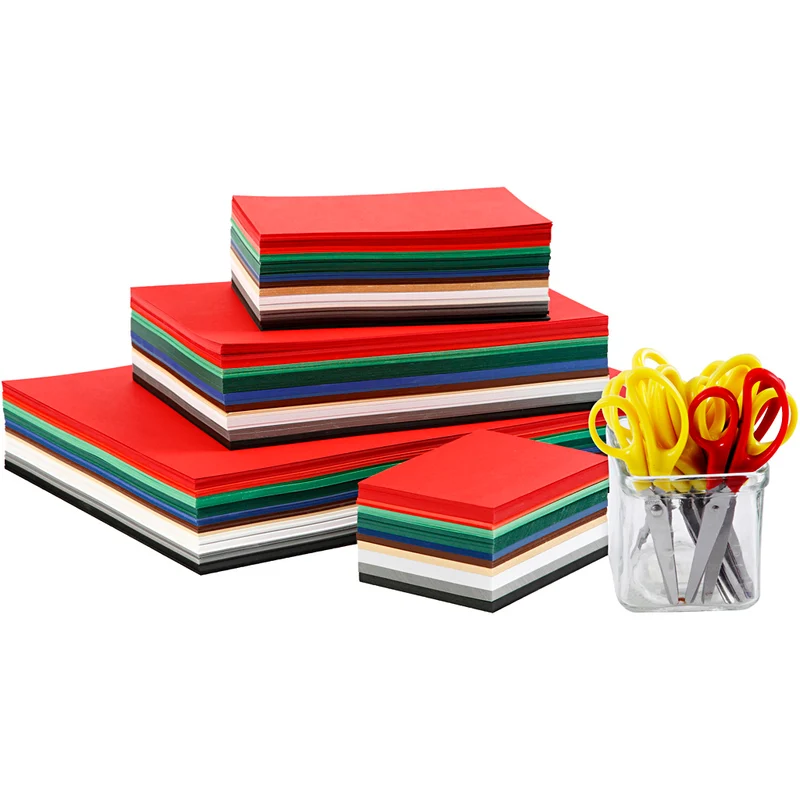Weihnachtskarten und Scheren - Sortiment, A3,A4,A5,A6, 180 g, Sortierte Farben, 1 Set [HOB-21439]