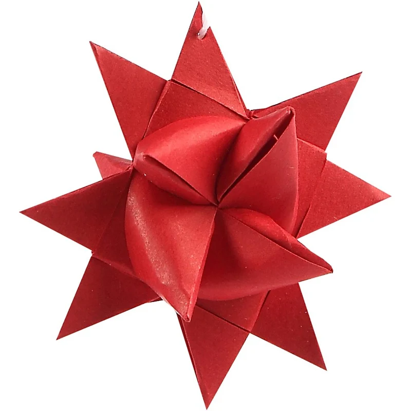 Papierstreifen für Sterne, L 45 cm, B 15 mm, D 6,5 cm, Rot, 500 Streifen/ 1 Pck [HOB-20934]