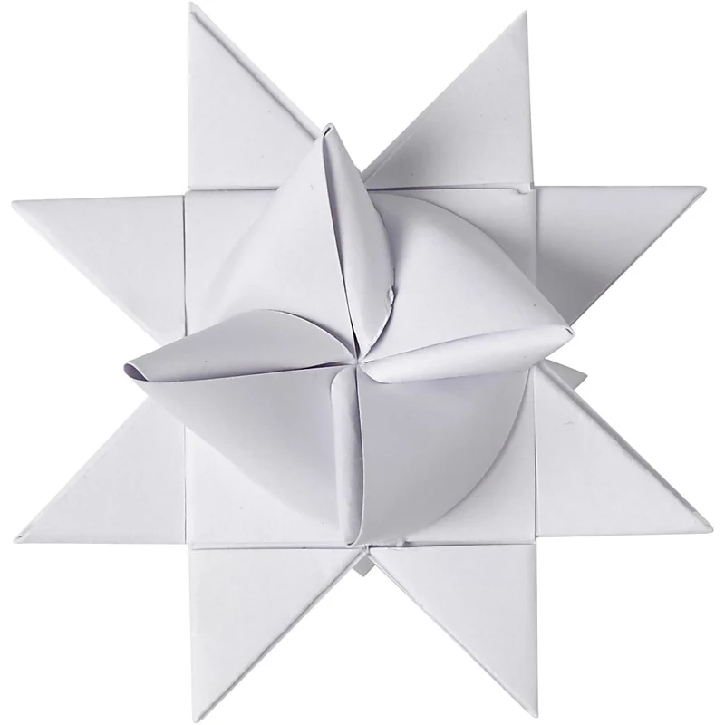 Papierstreifen für Sterne, L 45 cm, D 6,5 cm, B 15 mm, Weiß, 500 Streifen/ 1 Pck [HOB-20933]