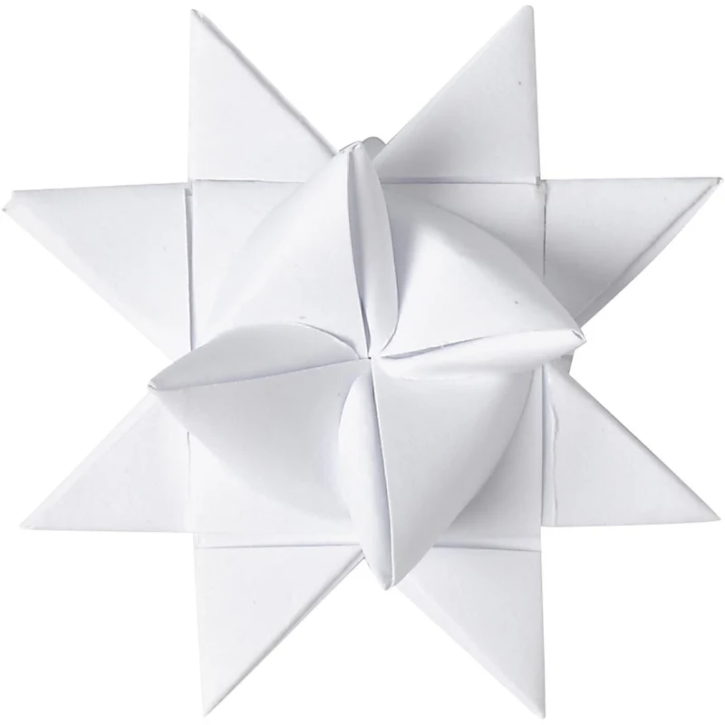 Papierstreifen für Sterne, L 45 cm, D 4,5 cm, B 10 mm, Weiß, 500 Streifen/ 1 Pck [HOB-20931]