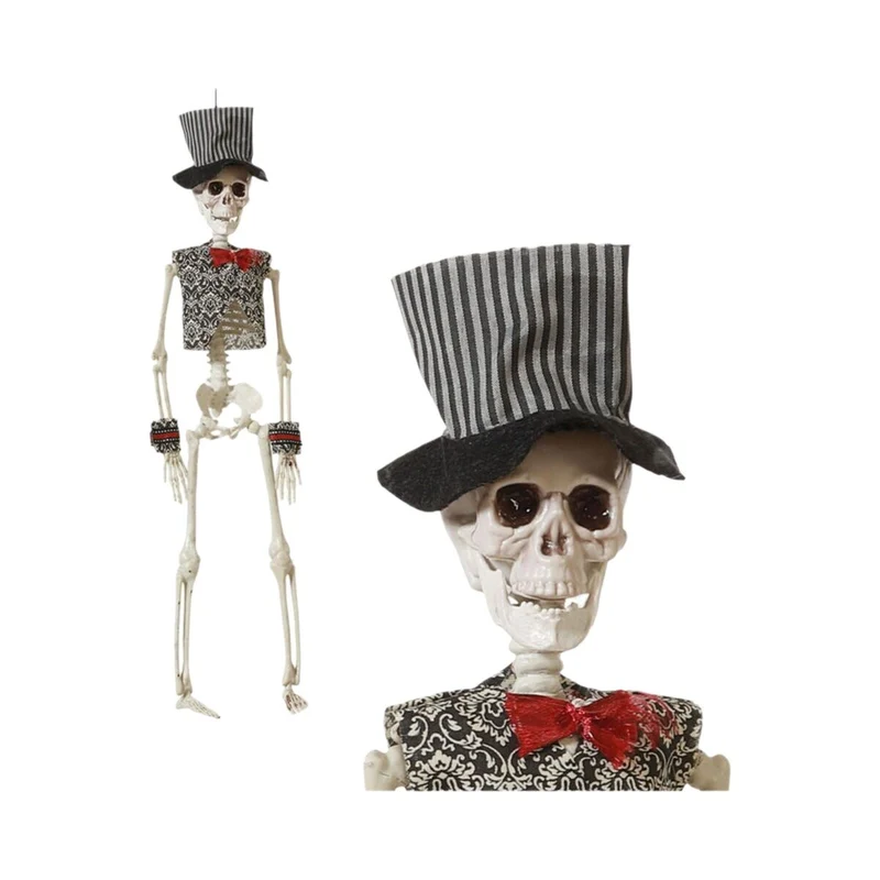 Halloween Decorations Dead Groom Skeleton 40 cm White Black