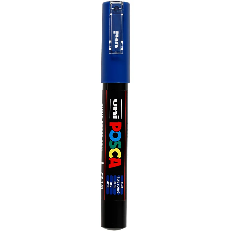 Posca Marker , Nr. PC-1M, Strichstärke 0,7 mm, extrafein, Blau, 1 Stk [HOB-273041]