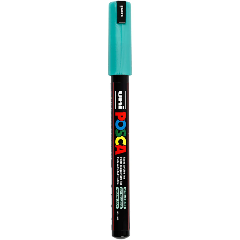 Posca Marker , Nr. PC-1MR, Strichstärke 0,7 mm, extrafein, Metallic-Grün, 1 Stk [HOB-272870]