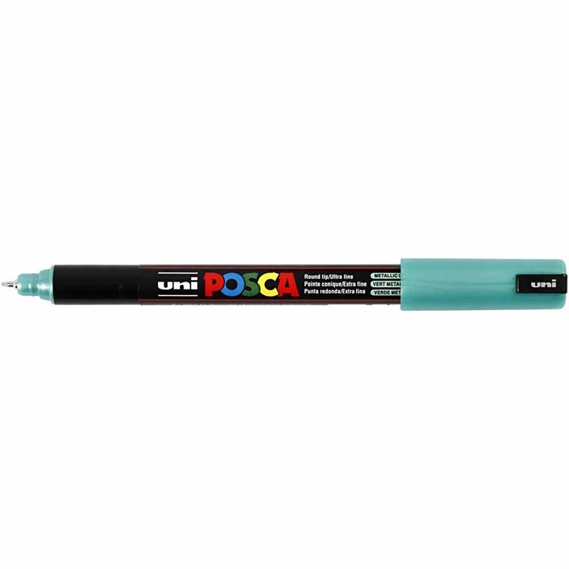 Posca Marker , Nr. PC-1MR, Strichstärke 0,7 mm, extrafein, Metallic-Grün, 1 Stk [HOB-272870]
