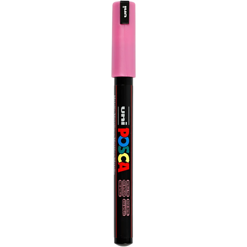 Posca Marker , Nr. PC-1MR, Strichstärke 0,7 mm, extrafein, Rosa metallic, 1 Stk [HOB-272850]