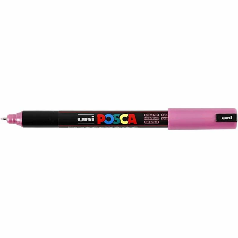 Posca Marker , Nr. PC-1MR, Strichstärke 0,7 mm, extrafein, Rosa metallic, 1 Stk [HOB-272850]