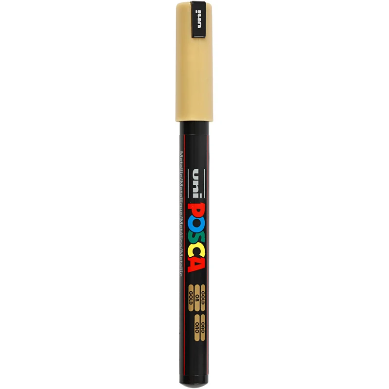 Posca Marker , Nr. PC-1MR, Strichstärke 0,7 mm, extrafein, Gold, 1 Stk [HOB-272810]