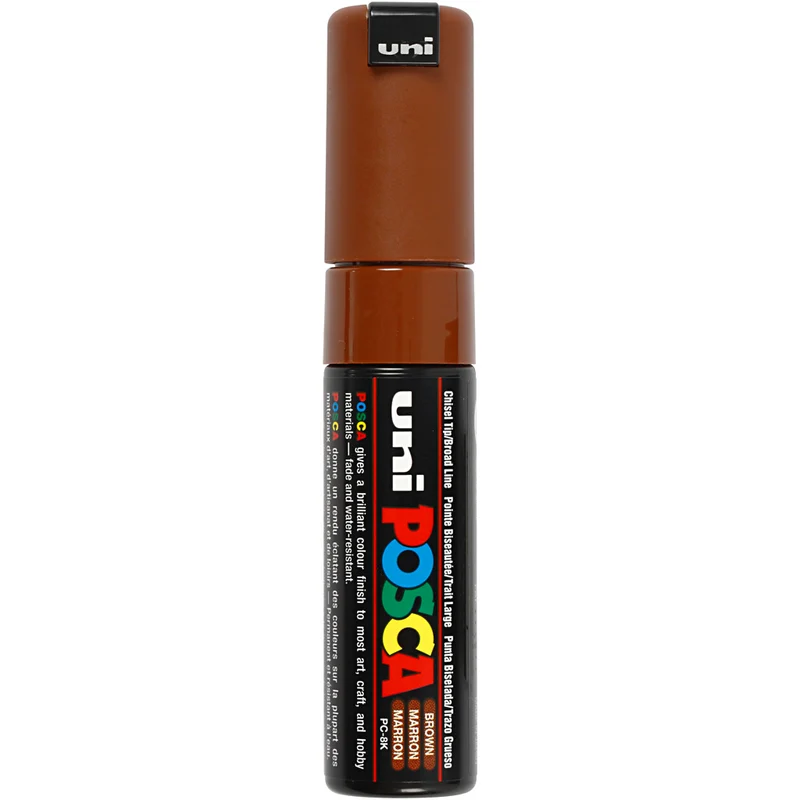 Posca Marker , Nr. PC-8K, Strichstärke 8 mm, breit, Braun, 1 Stk [HOB-278045]