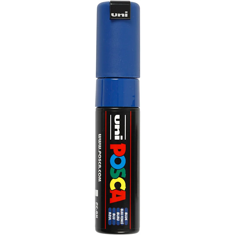 Posca Marker , Nr. PC-8K, Strichstärke 8 mm, breit, Blau, 1 Stk [HOB-278041]