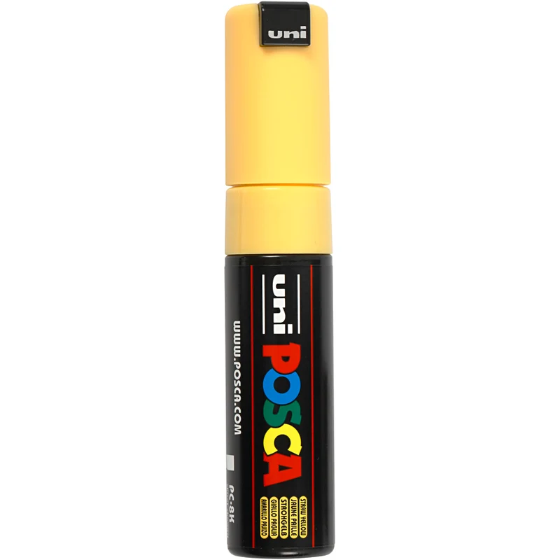 Posca Marker , Nr. PC-8K, Strichstärke 8 mm, breit, Strohgelb, 1 Stk [HOB-278038]