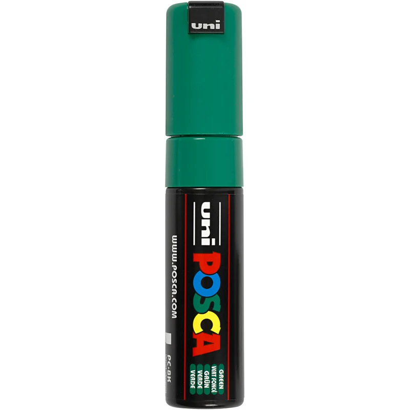 Posca Marker , Nr. PC-8K, Strichstärke 8 mm, breit, Grün, 1 Stk [HOB-278036]